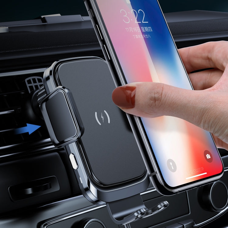 X7 Car Wireless Charging Mobile Phone Gravity Bracket Holder Suction Cup Bracket (Black)