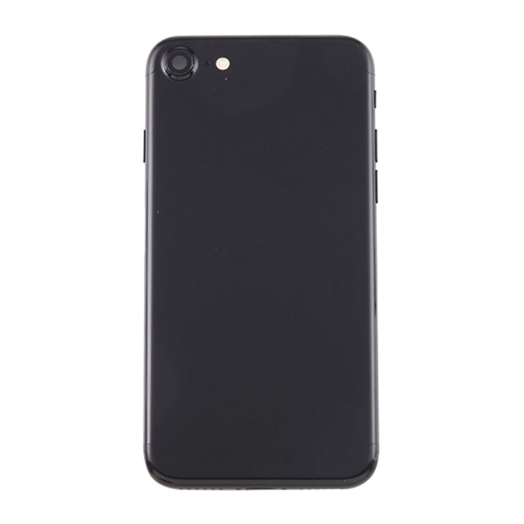 Battery Back Cover Assembly with Card Tray for iPhone 7(Jet Black)