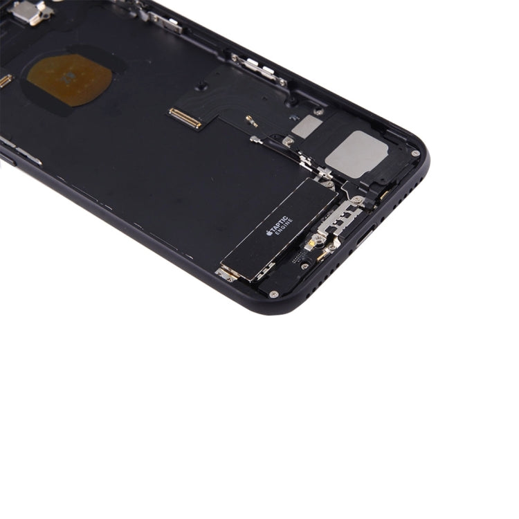 Battery Back Cover Assembly with Card Tray for iPhone 7(Jet Black)