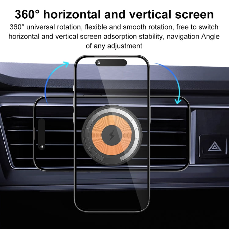 wlons Air Outlet Transparent Magnetic Wireless Charging Car Holder