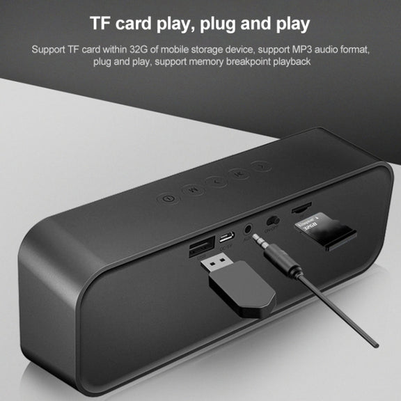 EBS-308 Outdoor Portable Mini Wireless Bluetooth Subwoofer Speaker(Black)
