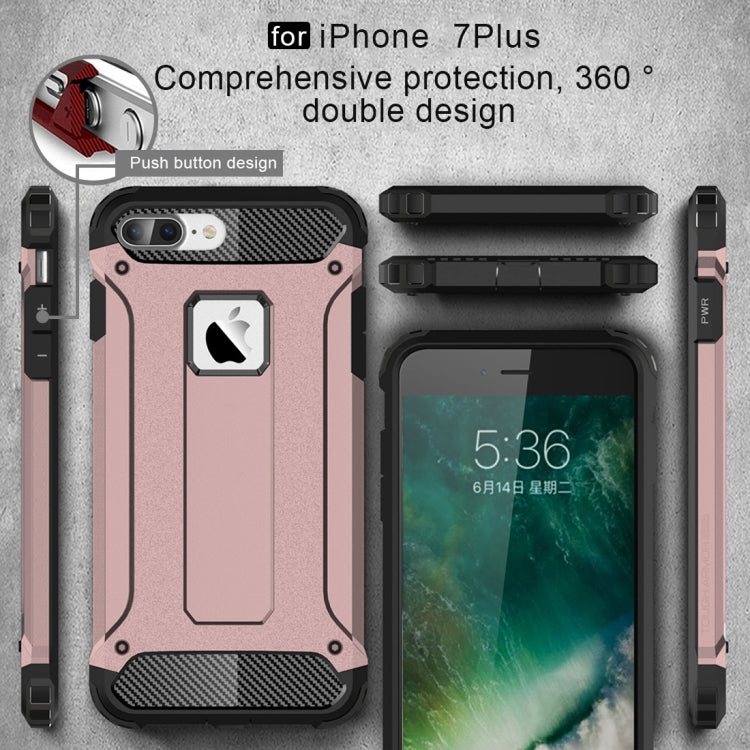 For iPhone 7 Plus Magic Armor TPU + PC Combination Case(Rose Gold)