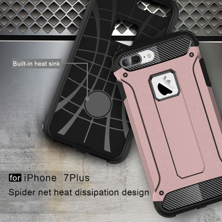 For iPhone 7 Plus Magic Armor TPU + PC Combination Case(Rose Gold)
