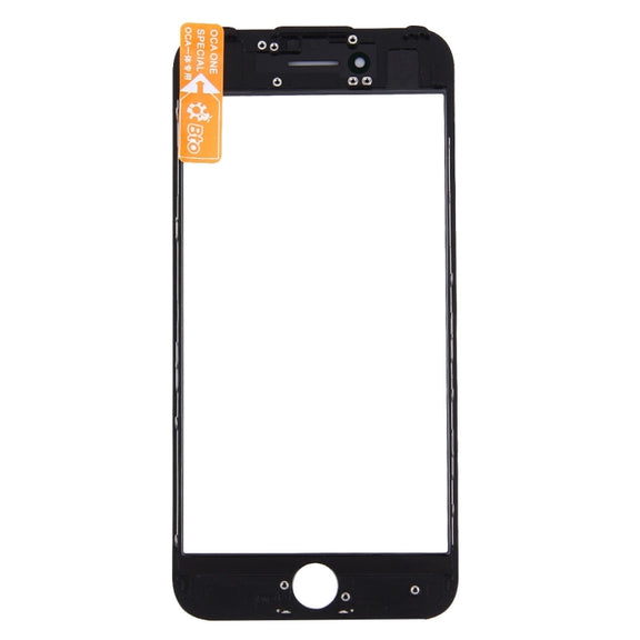Front Screen Outer Glass Lens with Front LCD Screen Bezel Frame & OCA Optically Clear Adhesive for iPhone 7 Plus(Black)
