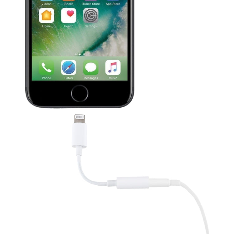 8 Pin 3.5mm Earphone Audio Adapter, Line Length: 8cm(White)
