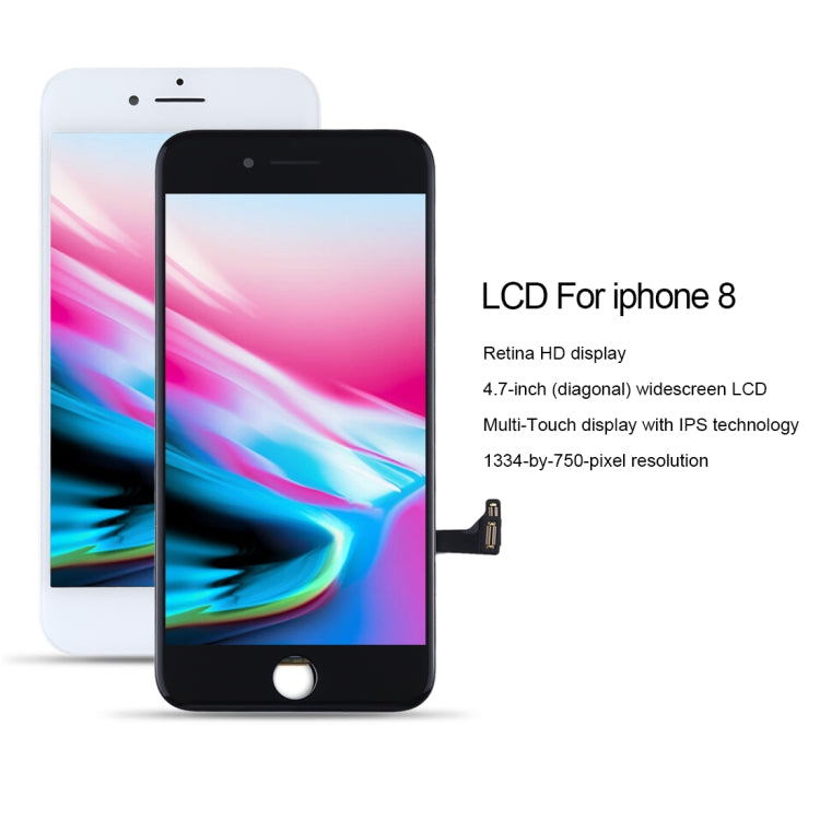 Original LCD Screen for iPhone 8 with Digitizer Full Assembly(White)