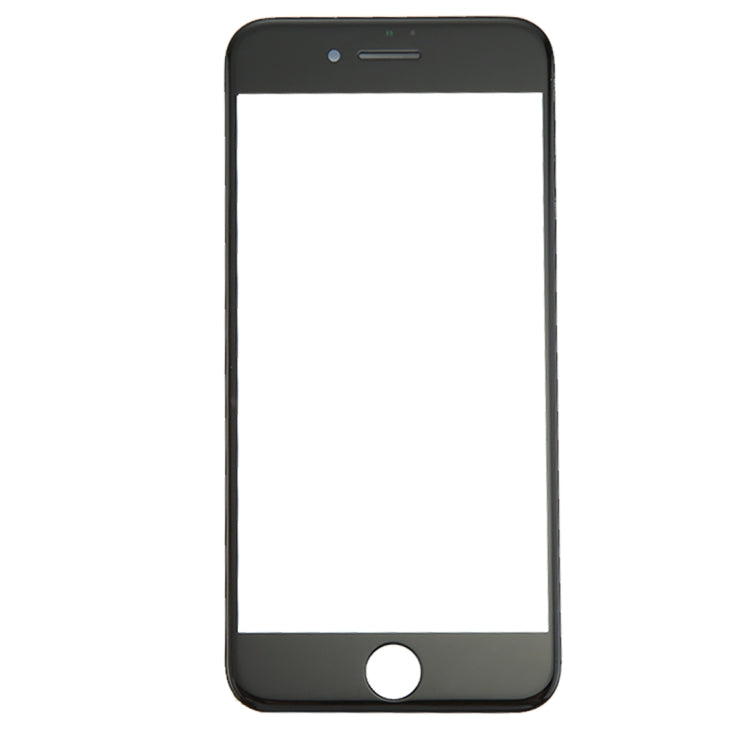 Front Screen Outer Glass Lens with Front LCD Screen Bezel Frame for iPhone 8(Black)