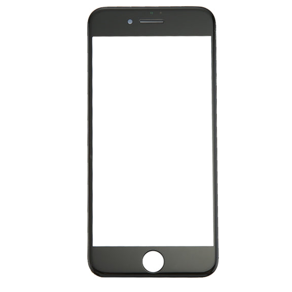 Front Screen Outer Glass Lens with Front LCD Screen Bezel Frame for iPhone 8(Black)