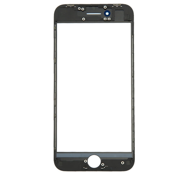 Front Screen Outer Glass Lens with Front LCD Screen Bezel Frame for iPhone 8(Black)