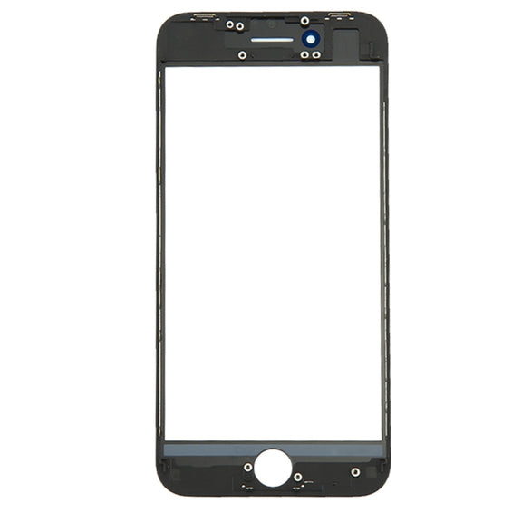 Front Screen Outer Glass Lens with Front LCD Screen Bezel Frame & OCA Optically Clear Adhesive for iPhone 8(Black)