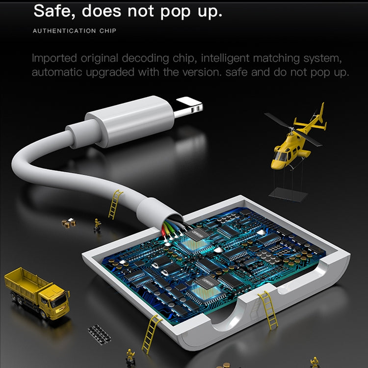 JOYROOM S-Y104 Ben Series Apple 3.5+Lightning Adapter, Length: 1.2m(White)