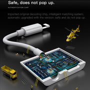 JOYROOM S-Y104 Ben Series Apple 3.5+Lightning Adapter, Length: 1.2m(White)