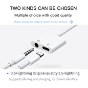 JOYROOM S-Y104 Ben Series Apple 3.5+Lightning Adapter, Length: 1.2m(White)
