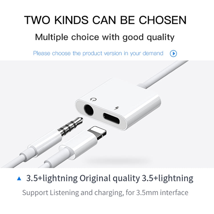 JOYROOM S-Y104 Ben Series Apple 3.5+Lightning Adapter, Length: 1.2m(White)