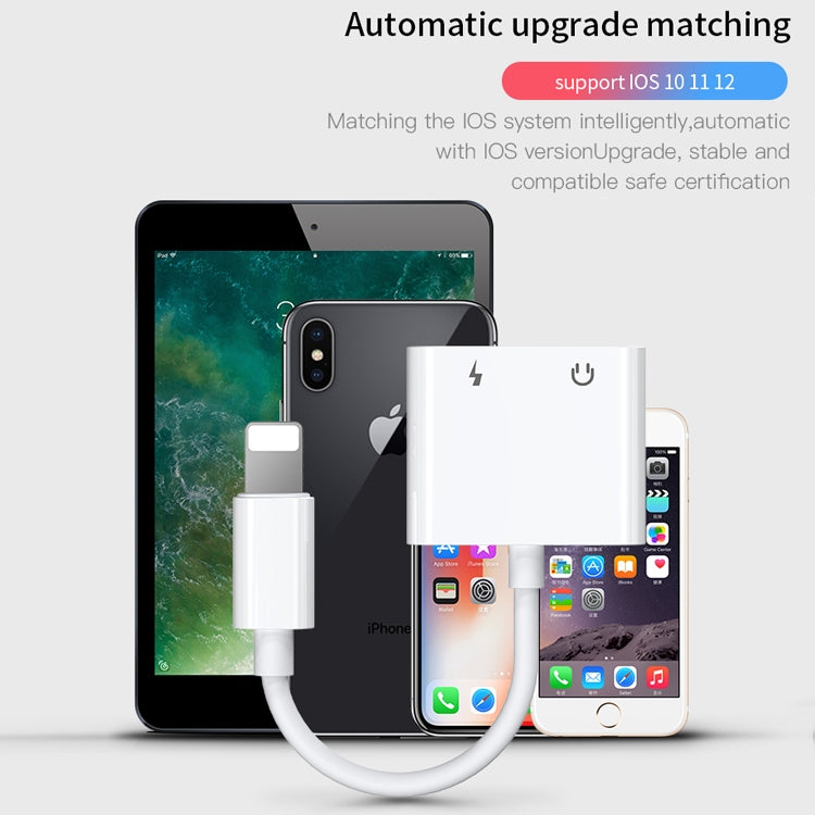 JOYROOM S-Y104 Ben Series Apple 3.5+Lightning Adapter, Length: 1.2m(White)