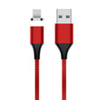 M11 3A USB to 8 Pin Nylon Braided Magnetic Data Cable, Cable Length: 1m (Red) - Charging Cable & Head by PMC TechLife | Online Shopping South Africa | PMC TechLife