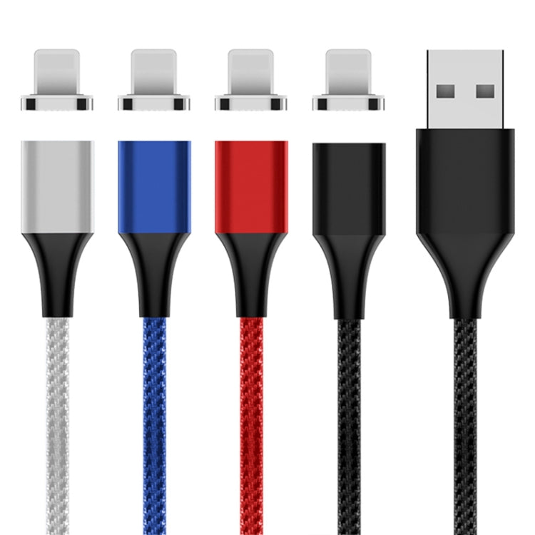 M11 5A USB to 8 Pin Nylon Braided Magnetic Data Cable, Cable Length: 2m (Silver)