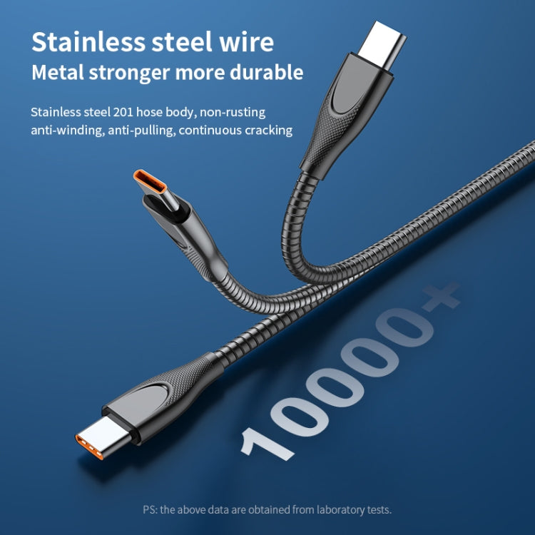 ADC-009 USB to 8 Pin Zinc Alloy Hose Fast Charging Data Cable, Cable Length: 1m (Gun Metal)