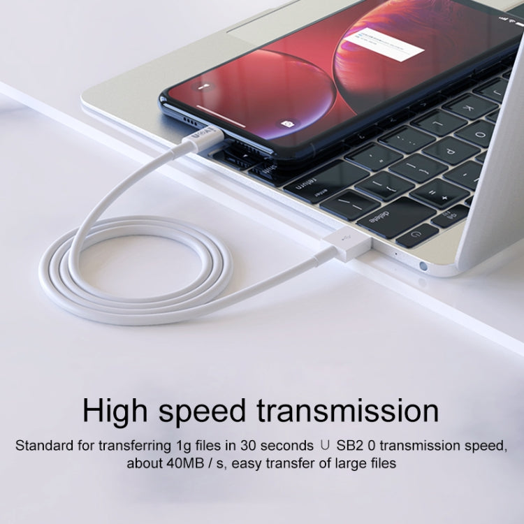 IVON CA70 8 Pin Fast Charging Data Cable, Length: 1m (White)
