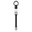 IVON CA90 2.4A USB to 8 Pin Portable Data Cable with Ring, Length: 14.5cm(Dark Gray) - Normal Style Cable by IVON | Online Shopping South Africa | PMC TechLife