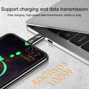 5A USB-C/Type-C to USB-C/Type-C Compatible Thunderbolt 4 Aluminum Alloy Adapter