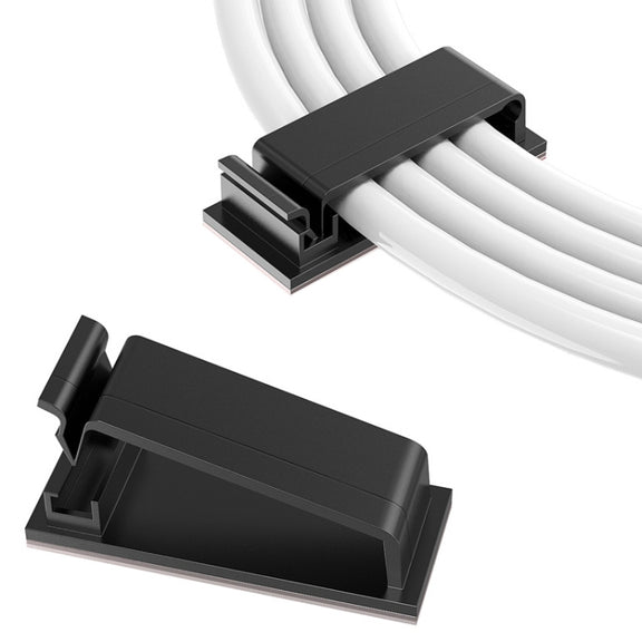HG2613 20 PCS Desktop Data Cable Organizer Fixing Clip (Black)