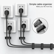 HG2613 20 PCS Desktop Data Cable Organizer Fixing Clip (Black)