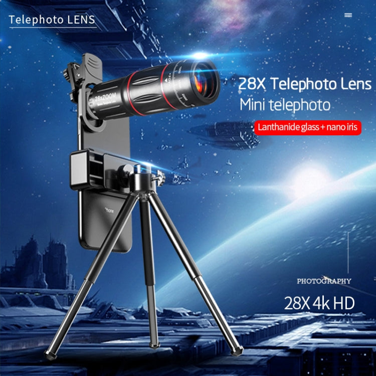 W28-QK Mobile Phone Universal Lens Telescope 28X Color Box Set