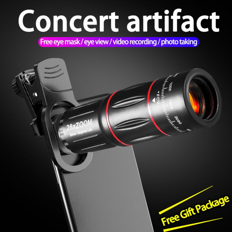 W28-QK Mobile Phone Universal Lens Telescope 28X Color Box Set