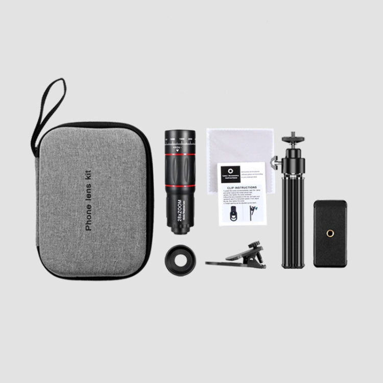 W28-QK Mobile Phone Universal Lens Telescope 28X Big Pocket + Metal Tripod Set