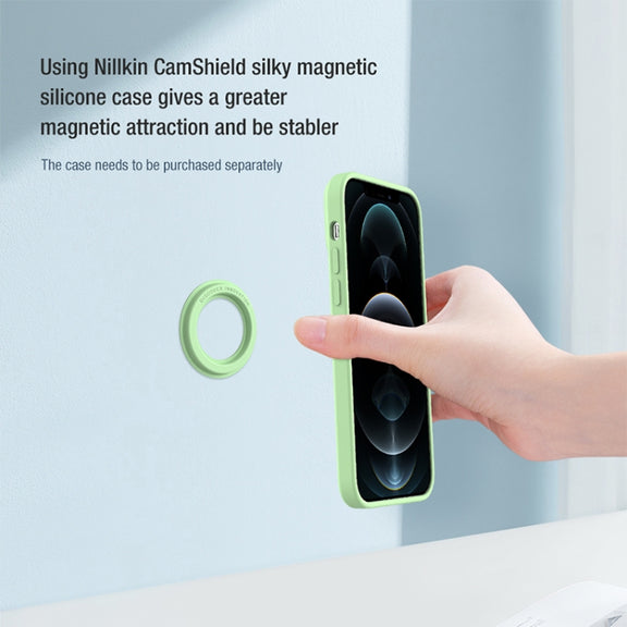 2 PCS NILLKIN Portable PU Leather Magnetic Ring Sticker (Green)