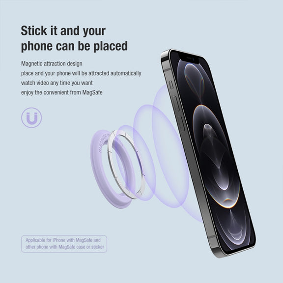2 PCS NILLKIN Portable PU Leather Magnetic Ring Sticker (Green)