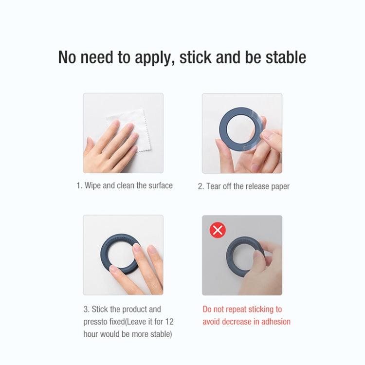 2 PCS NILLKIN Portable PU Leather Magnetic Ring Sticker (Green)