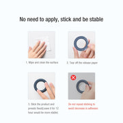 2 PCS NILLKIN Portable PU Leather Magnetic Ring Sticker (Green)