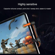 Eating Chicken One-button Burst Shooting Game Handle Controller for Tablet PC, 1 Pair (Orange)