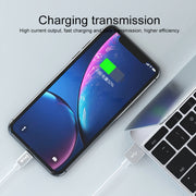 IVON CA73 2.4A 8 Pin Fast Charging Data Cable, Length: 2m(Black)