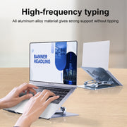 R-JUST HZ39 Triangular Swivel Lift Laptop Stand (Grey)