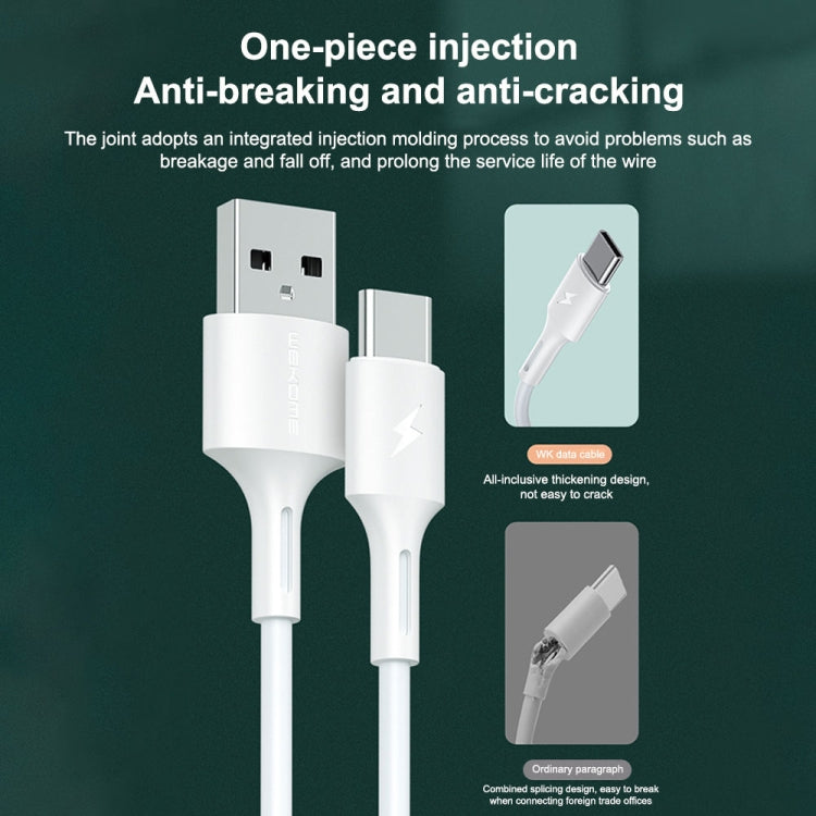 WK WDC-136 USB to 8 Pin 3A Fast Charing Data Cable(Black)