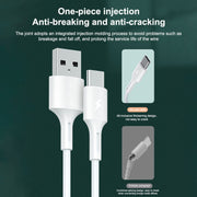 WK WDC-136 USB to 8 Pin 3A Fast Charing Data Cable(Black)