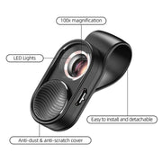 APEXEL APL-MS001 100X Smartphone Microscope with LED Light