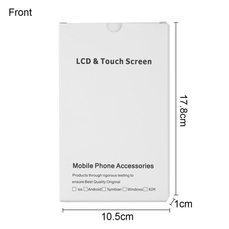 50 PCS Cardboard Packaging White Box for iPhone 8 Plus / 7 Plus LCD Screen and Digitizer Full Assembly