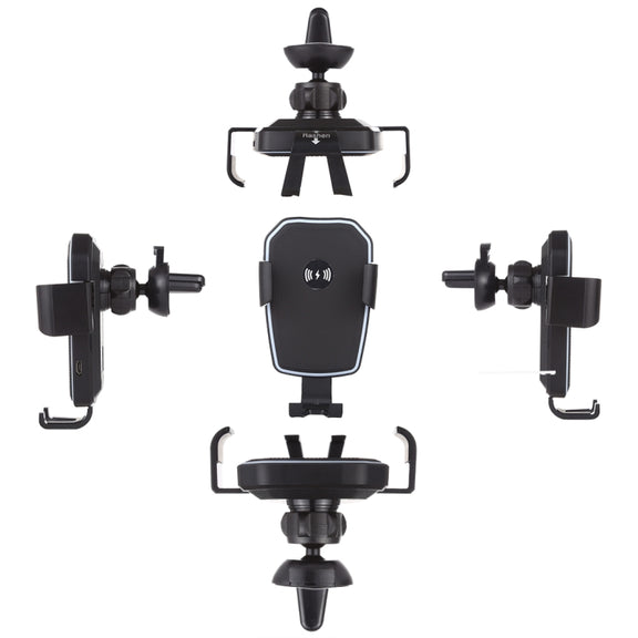K81 10W QI Universal Rotating Gravity Induction Car Wireless Charging Mobile Phone Holder with Suction Cup