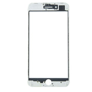 Front Screen Outer Glass Lens with Front LCD Screen Bezel Frame & OCA Optically Clear Adhesive for iPhone 8 Plus(White)