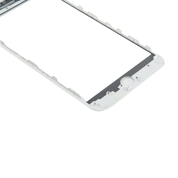 Front Screen Outer Glass Lens with Front LCD Screen Bezel Frame & OCA Optically Clear Adhesive for iPhone 8 Plus(White)