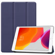 For iPad 10.2 Custer Texture Horizontal Flip Smart PU Leather Case with Sleep / Wake-up Function & Three-folding Holder (Dark Blue) - iPad 10.2 Cases by PMC TechLife | Online Shopping South Africa | PMC TechLife