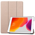 For iPad 10.2 Custer Texture Horizontal Flip Smart PU Leather Case with Sleep / Wake-up Function & Three-folding Holder (Gold) - iPad 10.2 Cases by PMC TechLife | Online Shopping South Africa | PMC TechLife
