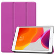 For iPad 10.2 Custer Texture Horizontal Flip Smart PU Leather Case with Sleep / Wake-up Function & Three-folding Holder (Purple) - iPad 10.2 Cases by PMC TechLife | Online Shopping South Africa | PMC TechLife