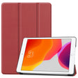 For iPad 10.2 Custer Texture Horizontal Flip Smart PU Leather Case with Sleep / Wake-up Function & Three-folding Holder (Wine Red) - iPad 10.2 Cases by PMC TechLife | Online Shopping South Africa | PMC TechLife
