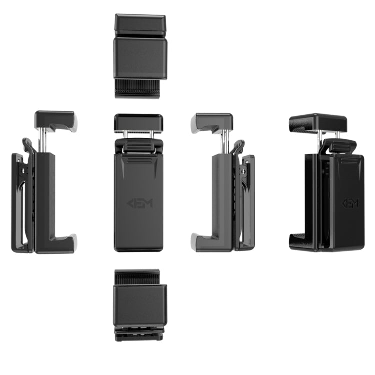 Universal Cell Phone Dropproof Adjustable Desk Stand Clip Bracket Holder for iPhone X & 8 Plus(Black)