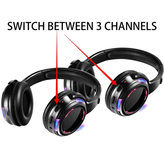 UHF-9 Headset LED Wireless Noise Cancelling Earphone (Black)